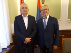 25 October 2018 The Chairman of the Committee on the Diaspora and Serbs in the Region Miodrag Linta and the President of the Alliance of Serbs of France Djuro Cetkovic